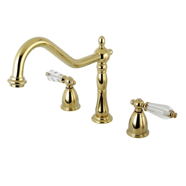Widespread Kitchen Faucet, Polished Brass